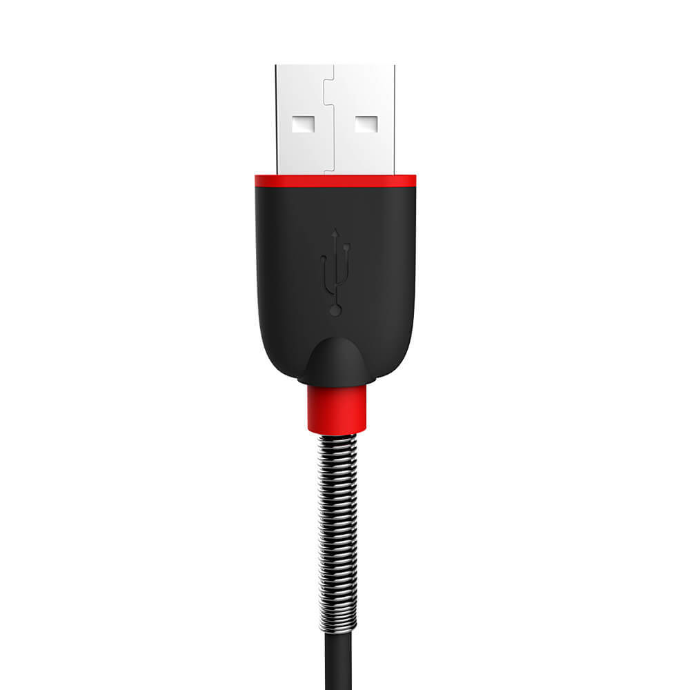 Baseus 1m Super Stretchy 8Pin Compatible Charging Cable For iPhone6S / Plus / 5s / iPad Air/iPad mini2/3 -Black&Red