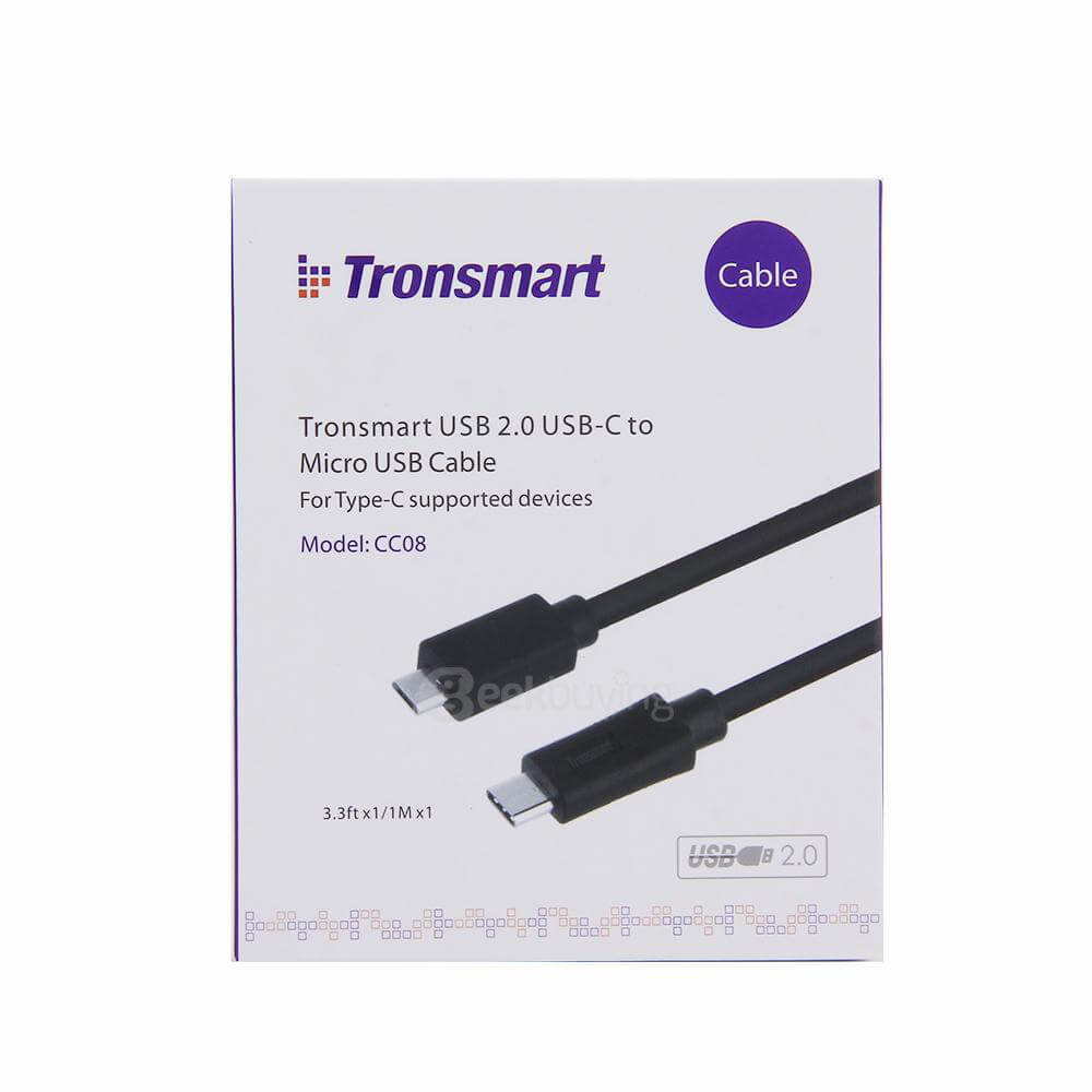 Tronsmart Type-C/M To Micro-B/M 3.3ft*1 USB2.0 Cable