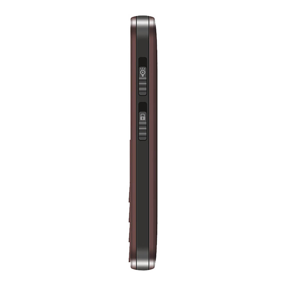 ZTE L580 2.3inch Old Man Mobile Phone MTK6250A 2.3 Inch Screen 32MB ROM+64MB RAM SOS FM Camera GSM 900/1800MHz MP3 LED flashlight - Coffee