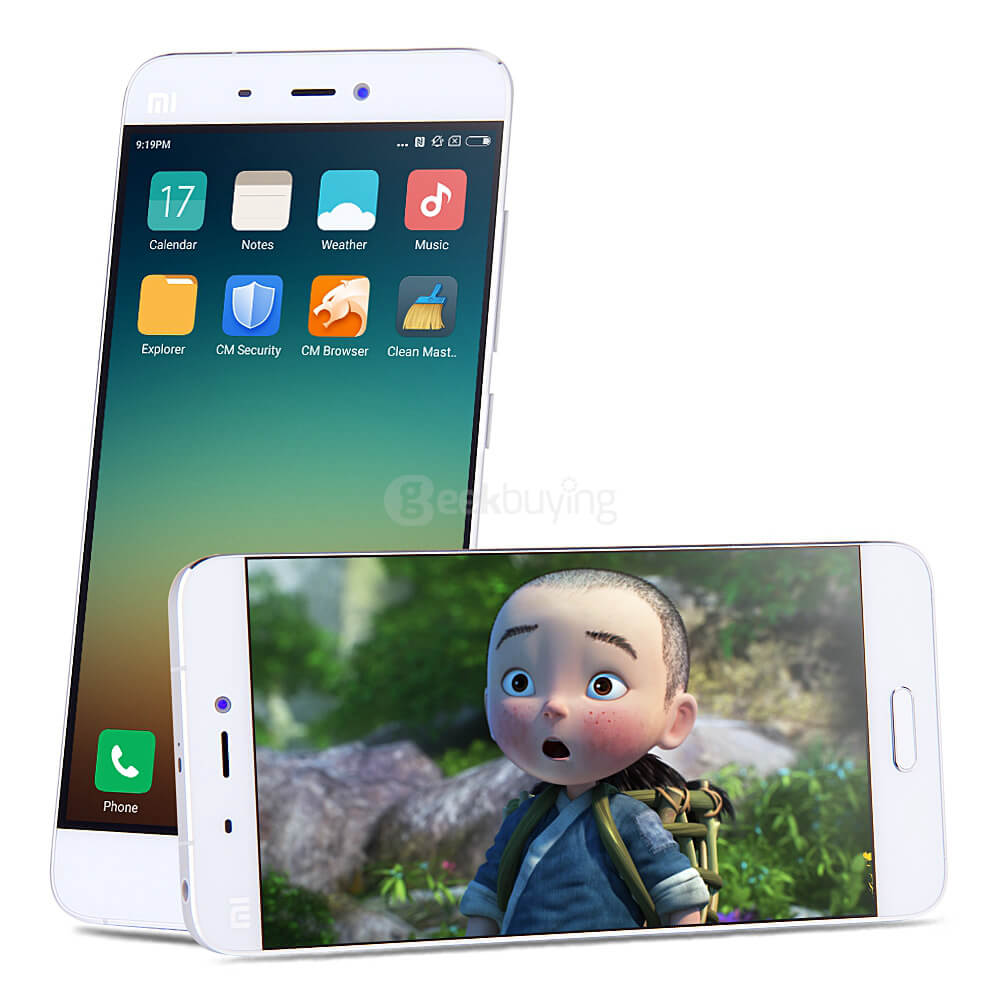 [HK Stock][Official Global ROM]Xiaomi Mi5 5.15inch FHD Android 6.0 OS 3GB 32GB 4G LTE Smartphone 64-Bit Qualcomm Snapdragon 820 Quad Core Type-C 3D Glass Cover - White