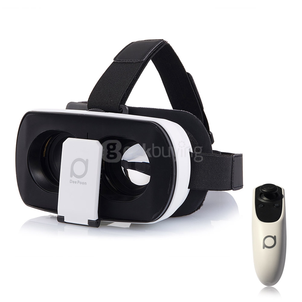Deepoon V3 Immersive 3D Virtual Reality VR Headset FOV96 Adjustable IPD and Focus Video Game VR Headset with Bluetooth Remote Control for 4.7-5.7inches Smartphones