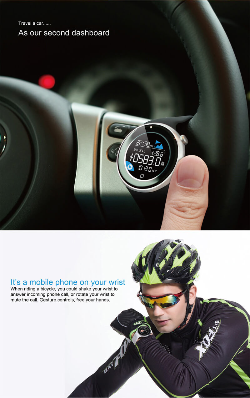[Spain Stock]Aiwatch C5 Sports Smartwatch Phone MTK2502 Heart Rate Monitor IP67 Fitness Tracker 1.22