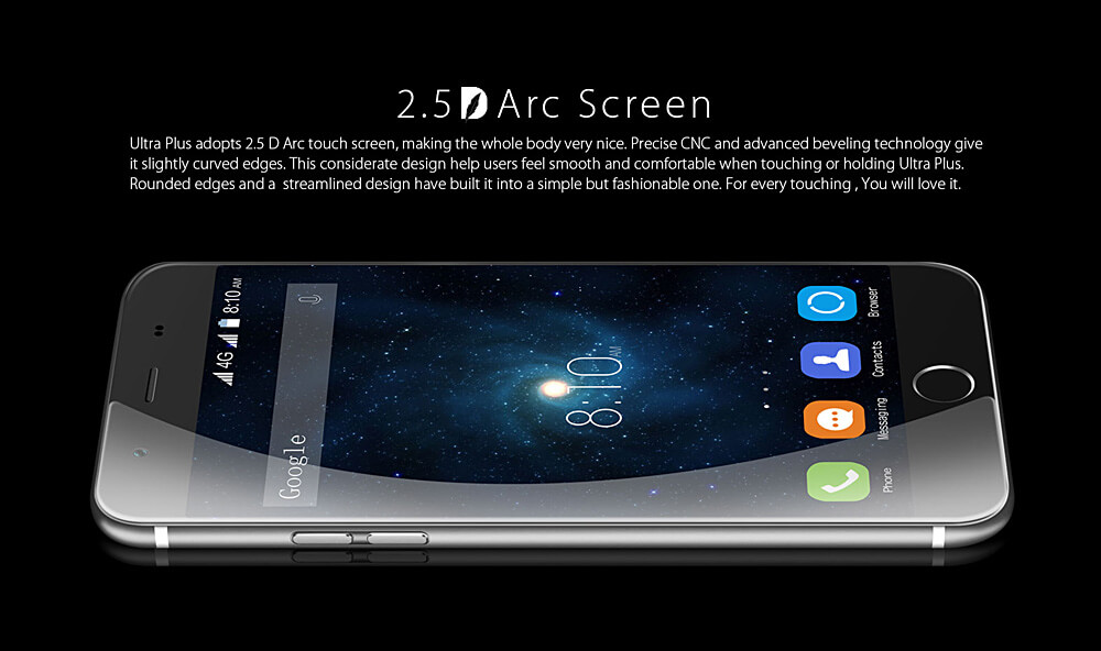 Blackview Ultra Plus/A6 Plus 5.5inch 4G LTE HD Android 5.1 Smartphone 64-Bit MT6735 Quad Core 2GB RAM 16GB ROM 5.0MP 13.0MP 3180mAh OTG - Silver