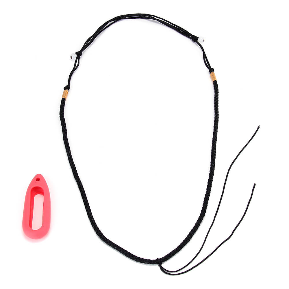 New Water Drop-shaped Silicone Necklace Pendant Case for Xiaomi Miband / 1S Smart Bracelets - Red