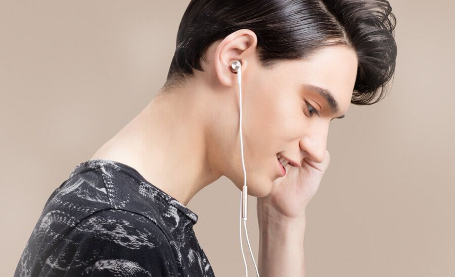 Oryginalny Xiaomi Mi IV In-ear Dual Dynamiczny sterownik Przewodowy słuchawkowy słuchawkowy przewodowy z MIC na Androida iOS - złoto