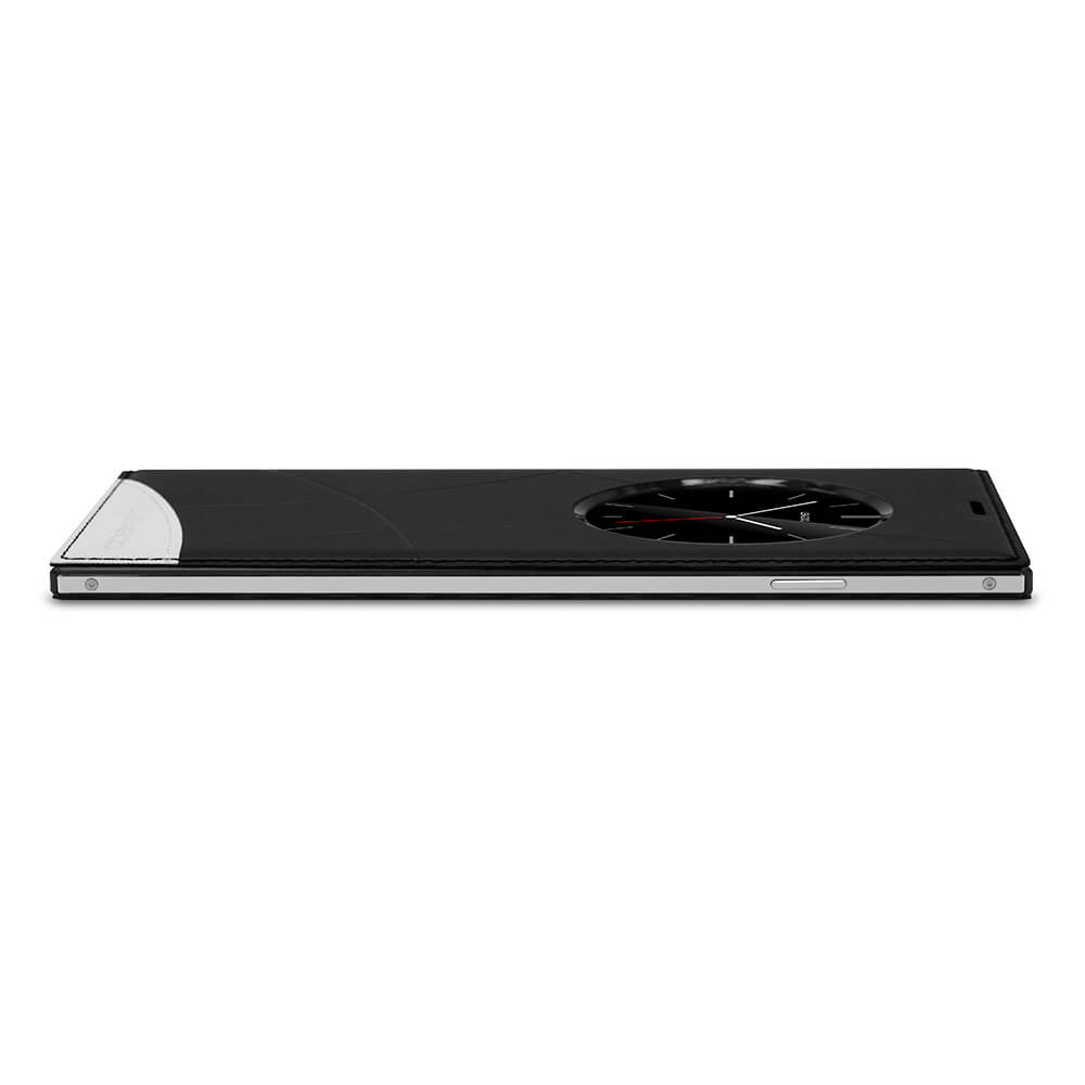 [HK Stock]Original Leather Case For LEAGOO ALFA 1 Smartphone Flip Cover Protective Case With Back Shell And Window - Black