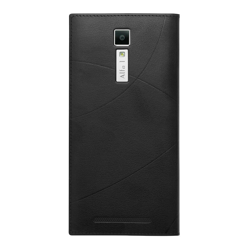 [HK Stock]Original Leather Case For LEAGOO ALFA 1 Smartphone Flip Cover Protective Case With Back Shell And Window - Black