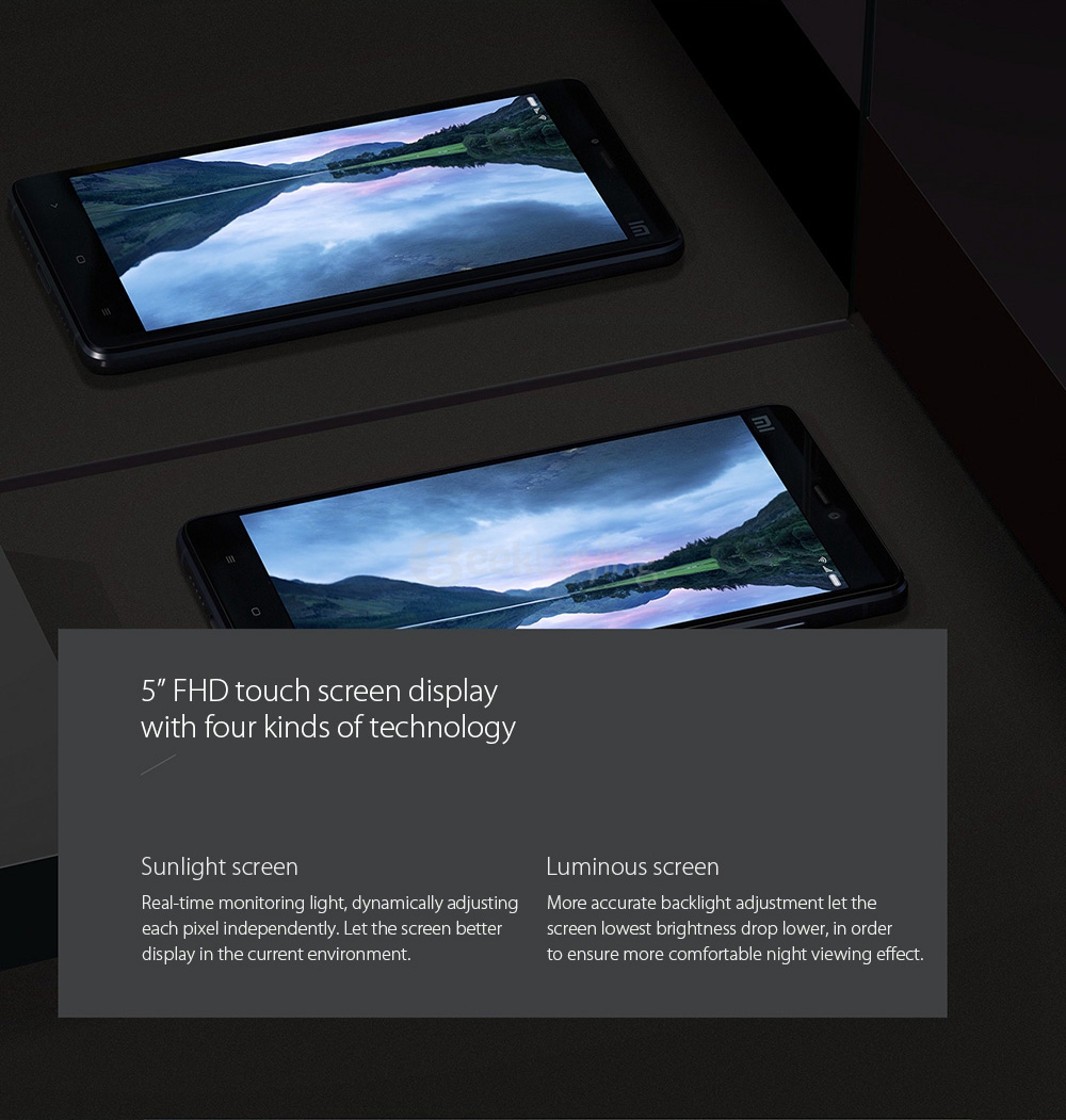 Xiaomi Mi4S /Mi 4S 4G LTE 5.0inch FHD MIUI 7.2 OS 3GB 64GB Smartphone 64-bit Snapdragon 808 Hexa Core 13.0MP Touch ID Type-C QC2.0 - Gold