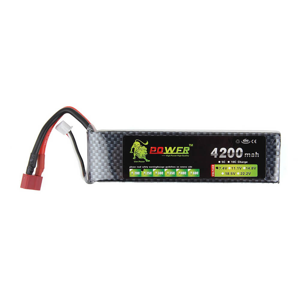 A+ Lion 7.4V 2S 4200mah 25C Lipo Battery Power for Tamiya HSP Car Truck Model