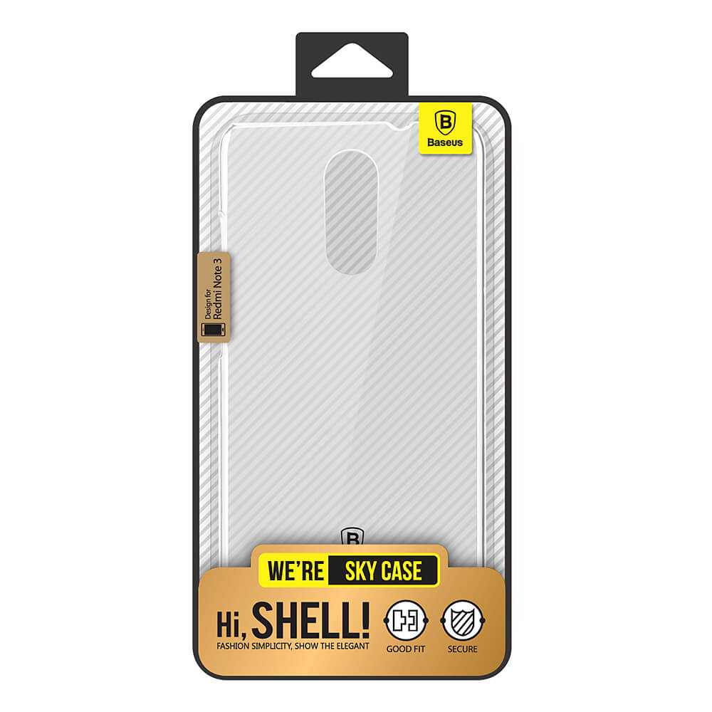 Baseue Sky Case For Xiaomi Redmi Note 3 Phone Shell Protective PC Hard Case Back Cover - Transparent