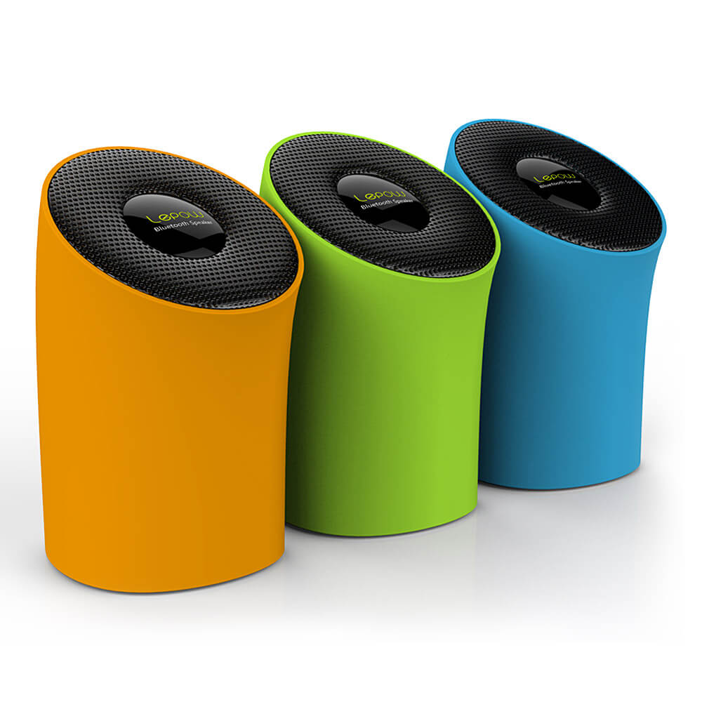 LEPOW Modre Portable Hands-free Bass Wireless Bluetooth Speaker Music Player - Orange