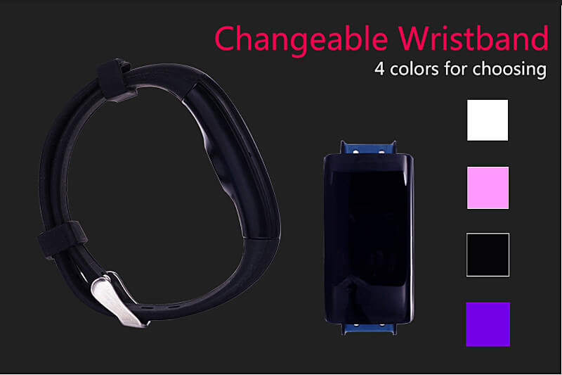 D21 DFit Smart Bracelet Heart Rate Monitor Fitness Tracker Bluetooth 4.0 IP66 Sports Smartband For iOS Android - Purple