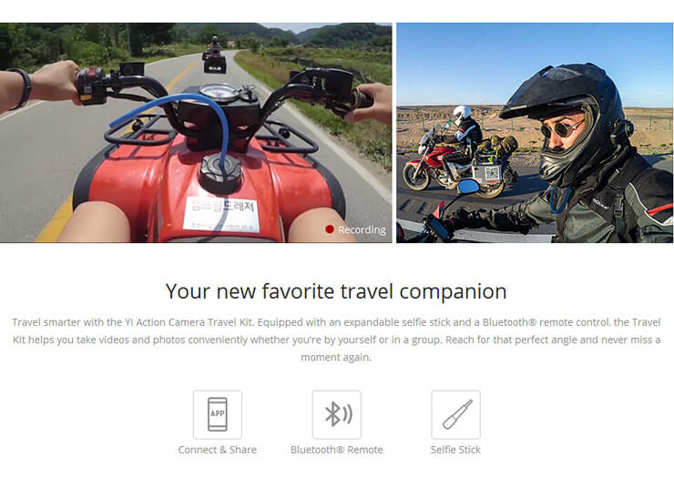 [HK Stock][Official US Edition] Xiaoyi Yi Action Camera Xiaoyi Z23L International Version Sports Camera WiFi BT4.0 16MPSony Sensor Ambarella A7LS 2Kp30 1080p60 HD 155 Degree Wide Lens - White