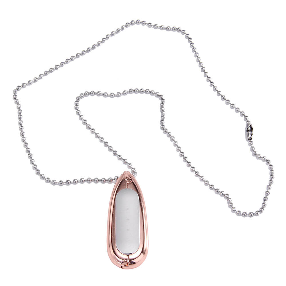 New Water Drop-shaped Metal Necklace Pendant Case for Xiaomi Miband / 1S Smart Bracelets - Gold