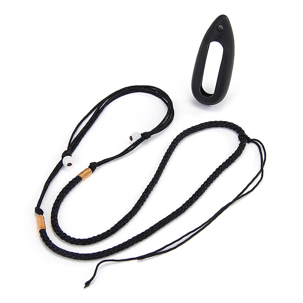 New Water Drop-shaped Silicone Necklace Pendant Case for Xiaomi Miband / 1S Smart Bracelets - Black