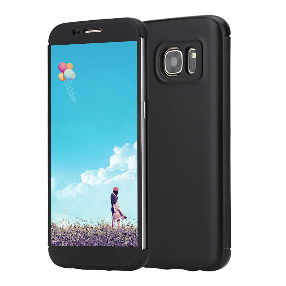 ROCK Case For Samsung Galaxy S7 Smart Sleep Protective Phone Cover - Black