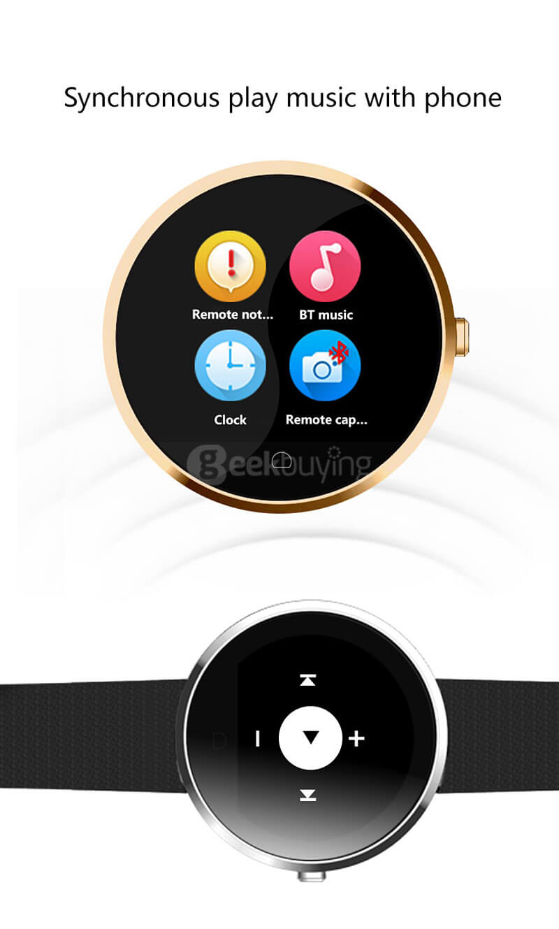 Haier G6 Bluetooth 4.0 Smart Watch MTK2502C Heart Rate Monitor Fitness Tracker Remote Camera 1.22