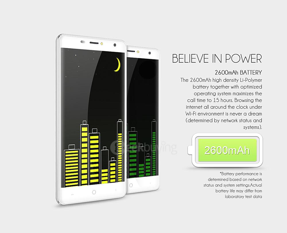 LEAGOO ALFA 2 5.0inch IPS HD Android 5.1 Smartphone MT6580 Quad Core 1.3GHz 1GB RAM 16GB ROM 3G GPS 13.0MP Camera - Gray