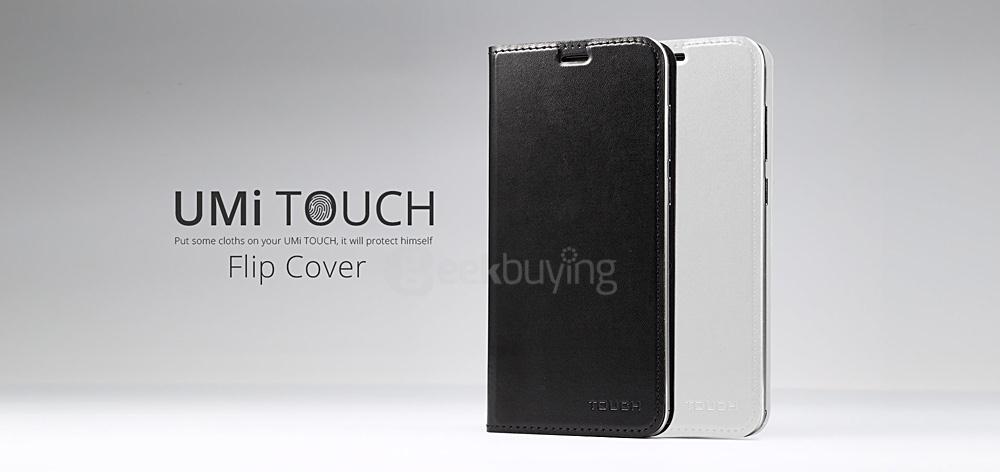 [HK Stock]Original Flip Cover Protective Leather Case for UMI Touch Smartphone - White