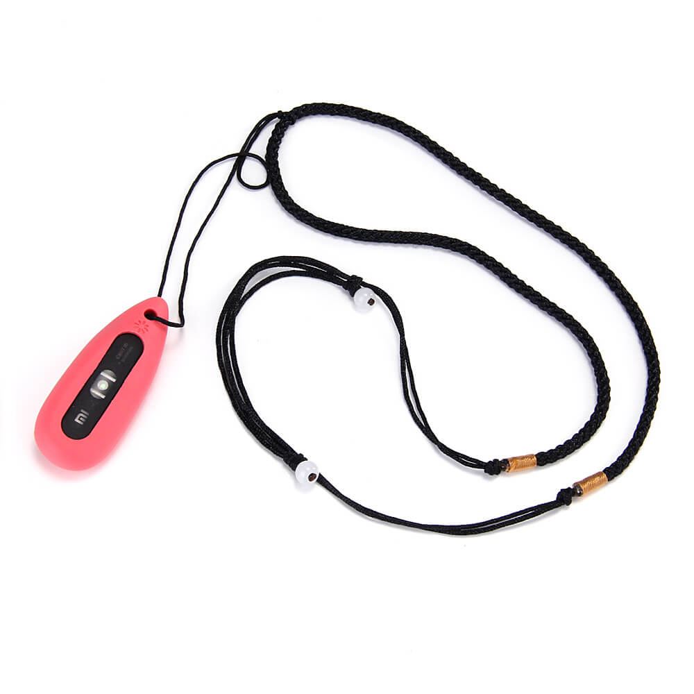 New Water Drop-shaped Silicone Necklace Pendant Case for Xiaomi Miband / 1S Smart Bracelets - Red