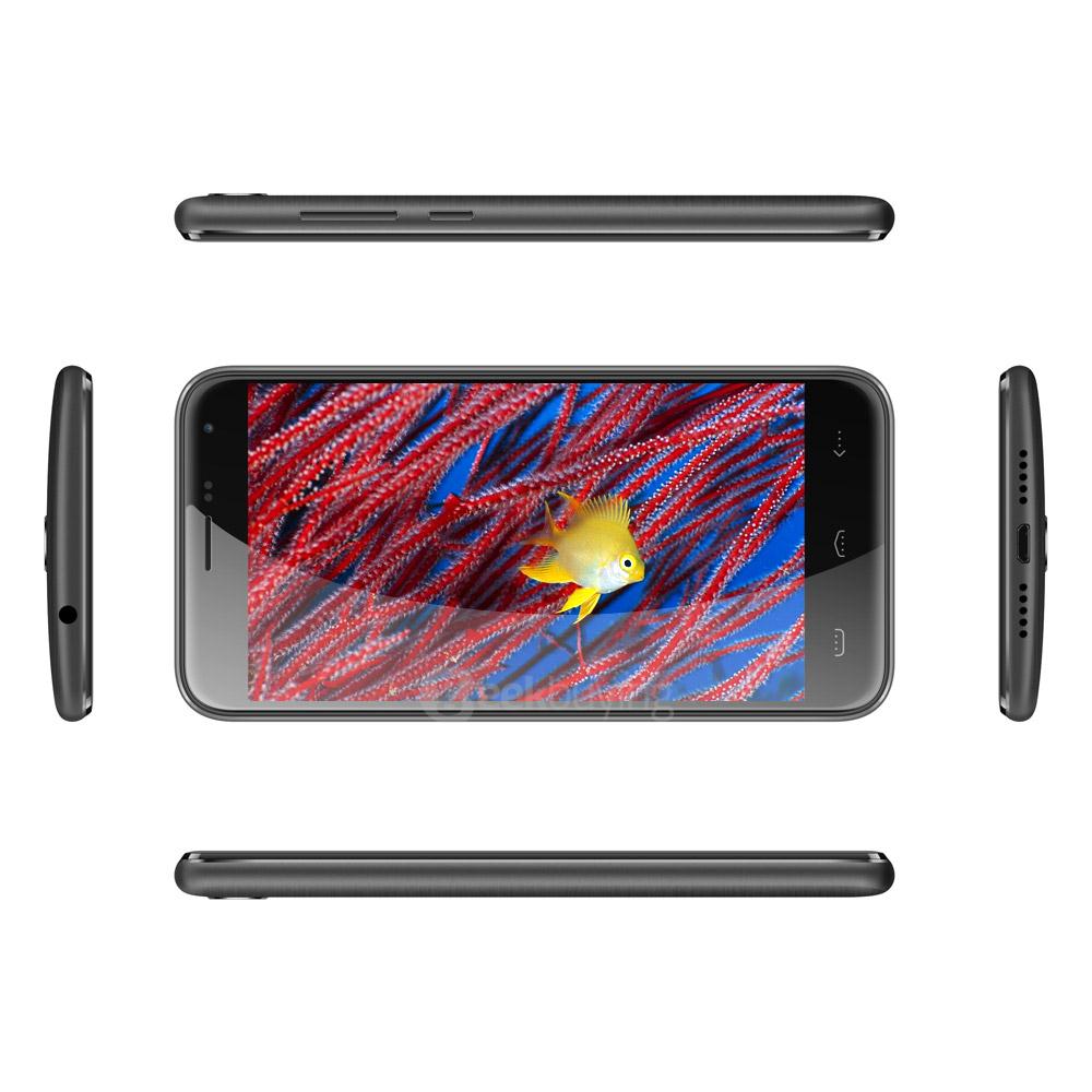 [Package B]HOMTOM HT3 PRO 5.0inch IPS HD Android 5.1 2GB RAM 16GB ROM 4G Smartphone(Dark Gray) + Leather Case (Black) + Tempered Glass Screen Protector