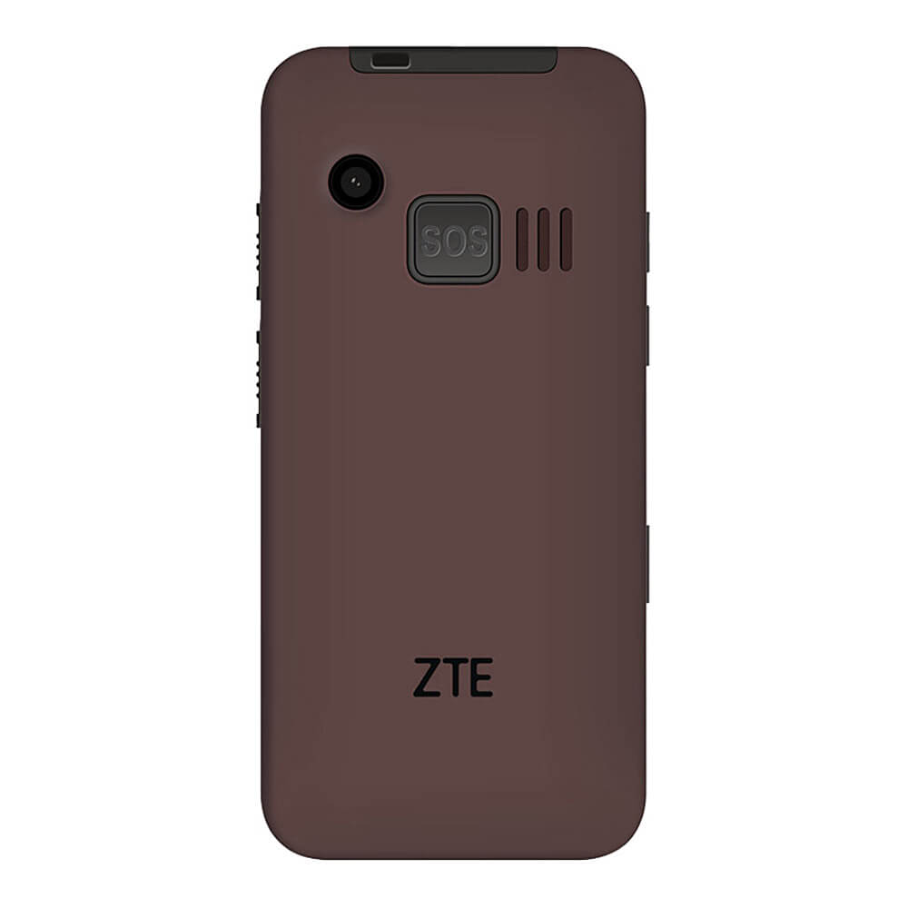 ZTE L580 2.3inch Old Man Mobile Phone MTK6250A 2.3 Inch Screen 32MB ROM+64MB RAM SOS FM Camera GSM 900/1800MHz MP3 LED flashlight - Coffee