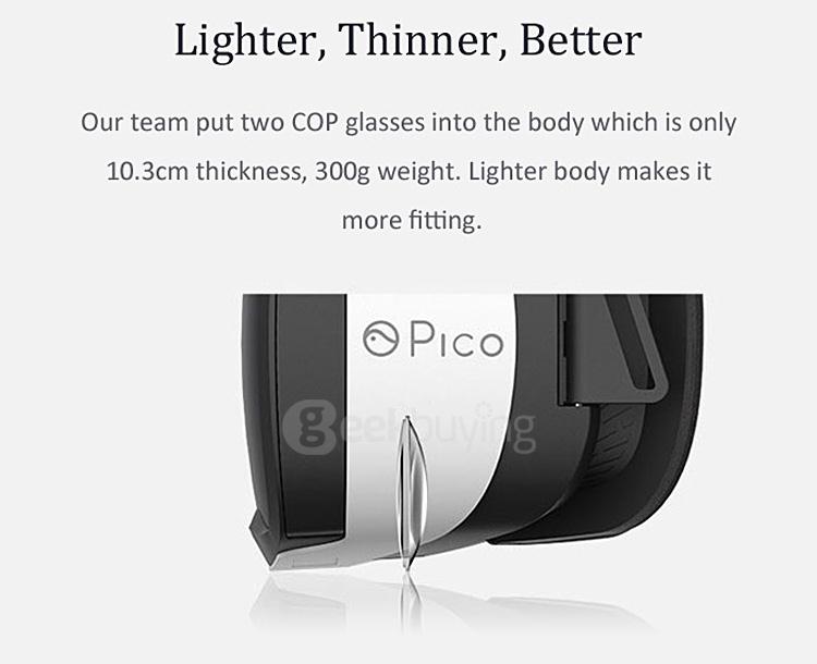 Pico 1 3D VR Virtual Reality Headset FOV 96 IPD Adjustment VR Helmet for 5-6inch Android Smartphones