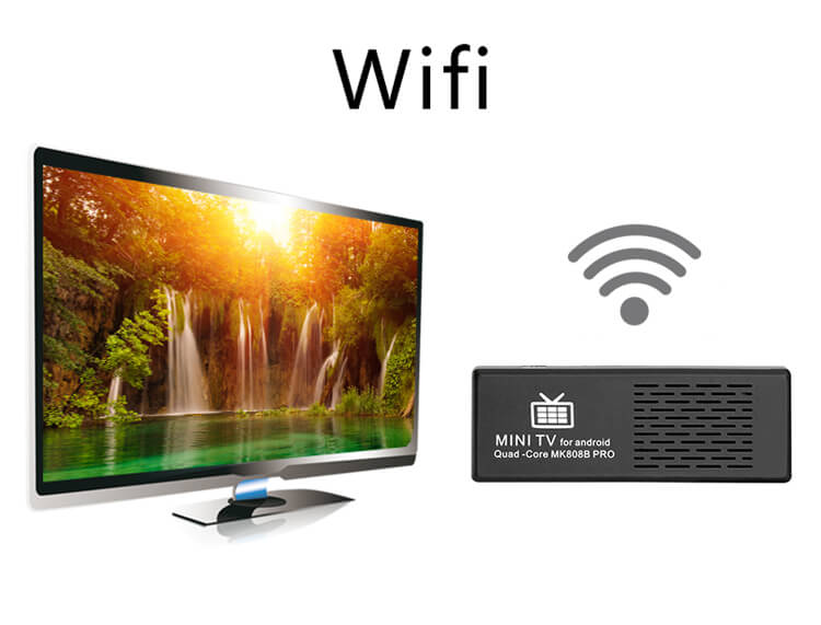 MK808B Pro 4K TV Dongle Amlogic S905 64Bit Quad Core Android 5.1 Mini PC 1G/8G WIFI H.265 HW Decoding Bluetooth DLNA Miracast - Black