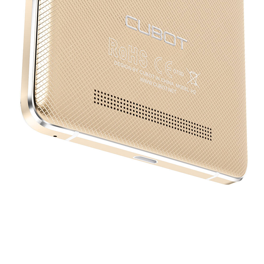 [HK Stock]CUBOT H2 Smartphone 5.5inch IPS HD 4G FDD-LTE Android 5.1 3GB 16GB MTK6735A Quad Core 5000mAh Battery - Gold