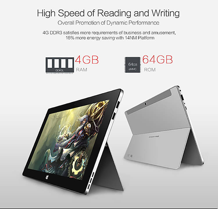 Jumper EZpad 5S Flagship 11.6 inch Intel Cherry Trail Z8300 Windows10 4GB/64GB 2in1 Ultrabook Tablet PC Quad Core 1.84GHz IPS 1920*1080 HDMI - Silver