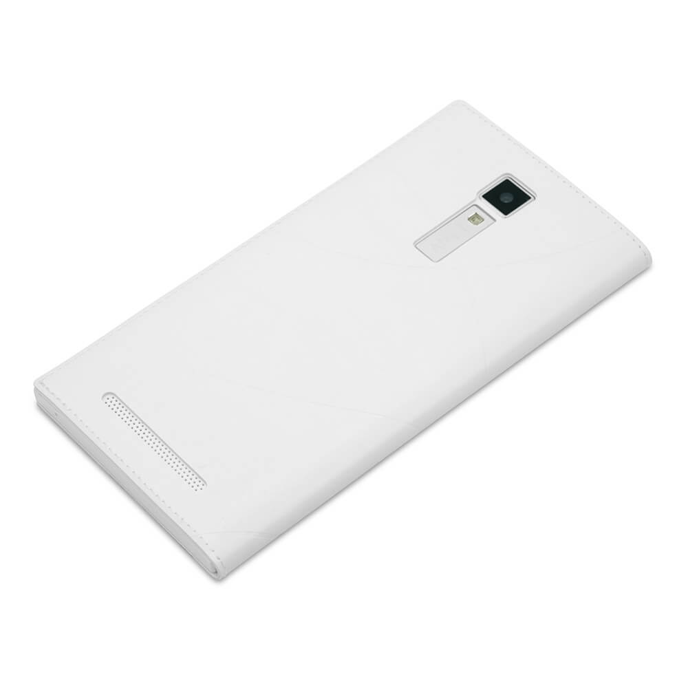 [HK Stock]Original Leather Case For LEAGOO ALFA 1 Smartphone Flip Cover Protective Case With Back Shell And Window - White