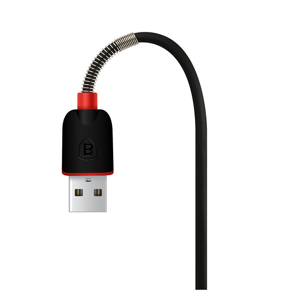 Baseus 1m Super Stretchy 8Pin Compatible Charging Cable For iPhone6S / Plus / 5s / iPad Air/iPad mini2/3 -Black&Red
