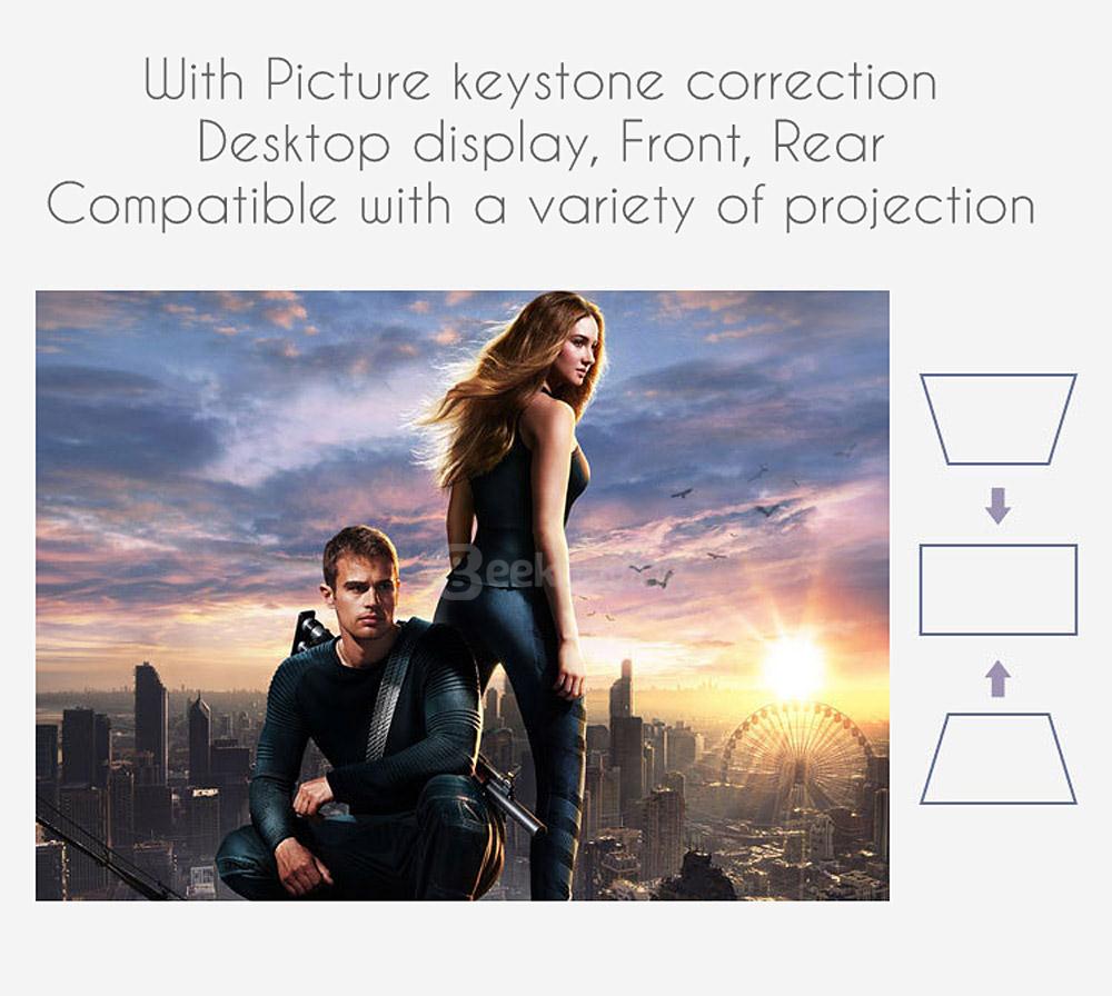 GP9S Mini LED Projector Home Theater Projector 1080P 800 Lumens 800x480 SD/HDMI/VGA/AV/USB