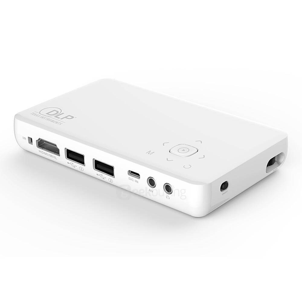 GP1S Portable Handheld Projector 500LM 1080P FHD Mini DLP Pocket Projetor 3D HDMI