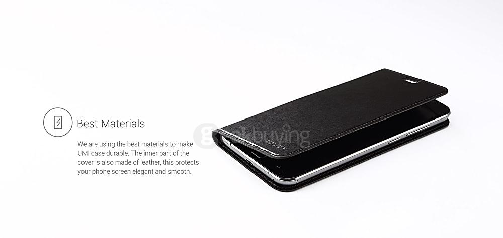 [HK Stock]Original Flip Cover Protective Leather Case for UMI Touch Smartphone - White