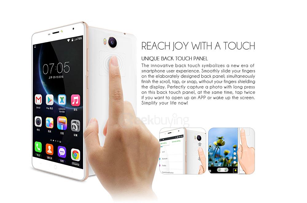 LEAGOO ALFA 2 5.0inch IPS HD Android 5.1 Smartphone MT6580 Quad Core 1.3GHz 1GB RAM 16GB ROM 3G GPS 13.0MP Camera - Gray