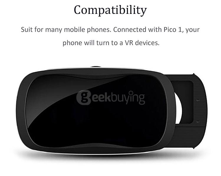 Pico 1 3D VR Virtual Reality Headset FOV 96 IPD Adjustment VR Helmet for 5-6inch Android Smartphones