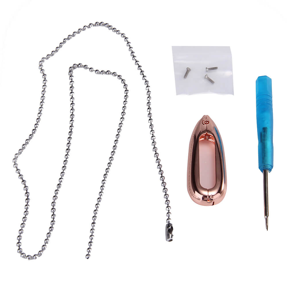New Water Drop-shaped Metal Necklace Pendant Case for Xiaomi Miband / 1S Smart Bracelets - Gold