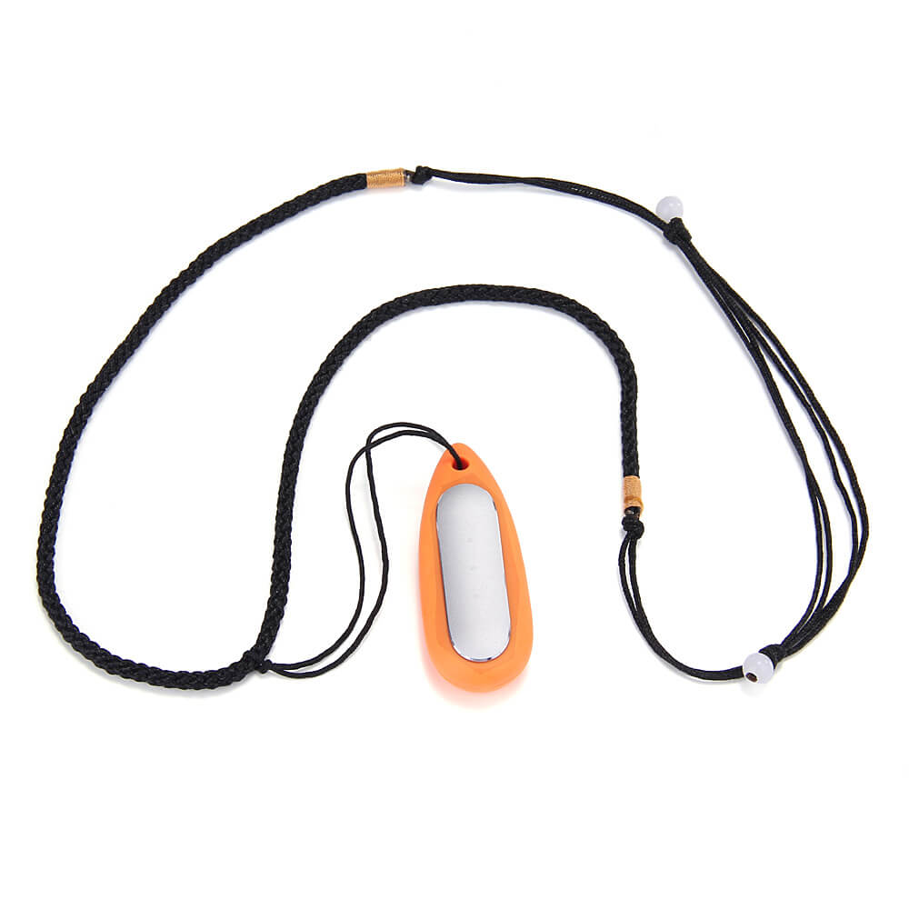 New Water Drop-shaped Silicone Necklace Pendant Case for Xiaomi Miband / 1S Smart Bracelets - Orange