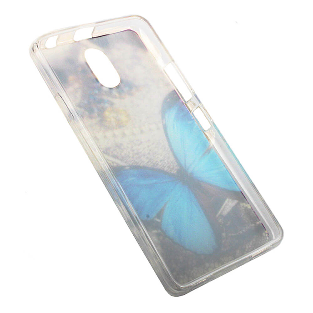 Phone Case For Lenovo P1M Coloured Pattern Protective Soft Plastic Back Cover - Butterfly