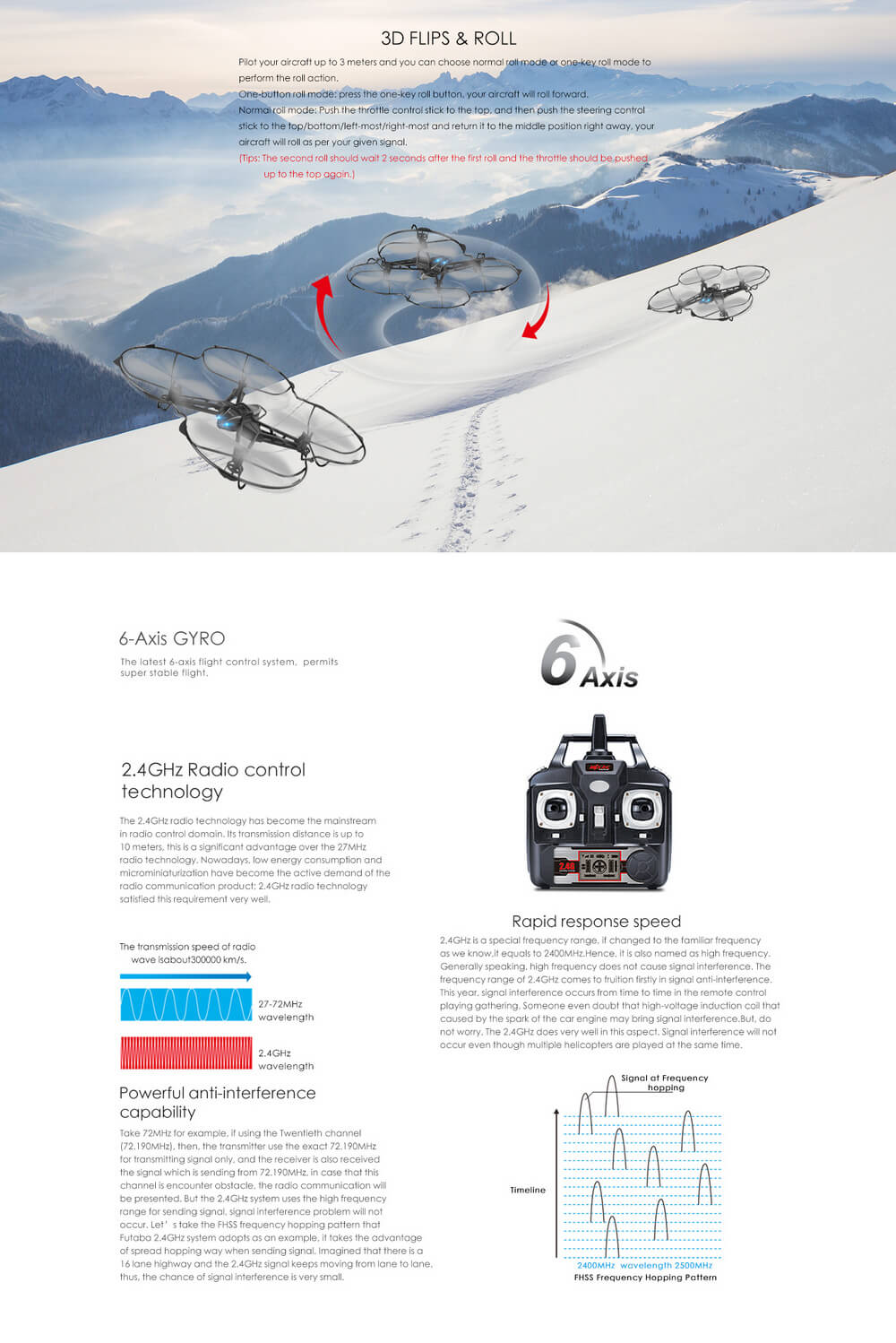 MJX X301H X-XERIEX WIFI FPV With 720P HD Camera Altitude Hold Mode RC Quadcopter RTF