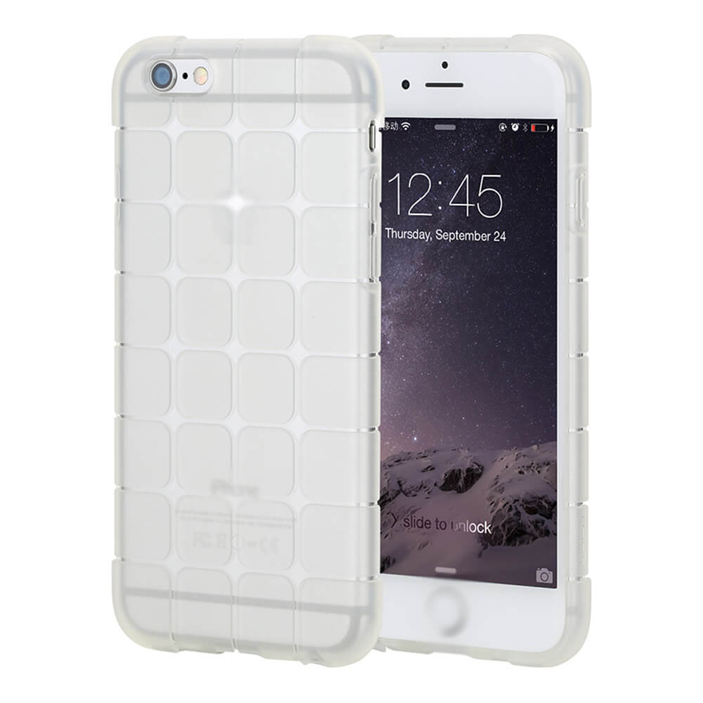 ROCK Cube Series TPU Phone Case For iPhone6 Plus / 6S Plus 5.5inch Shockproof Protective Back Cover - Transparent