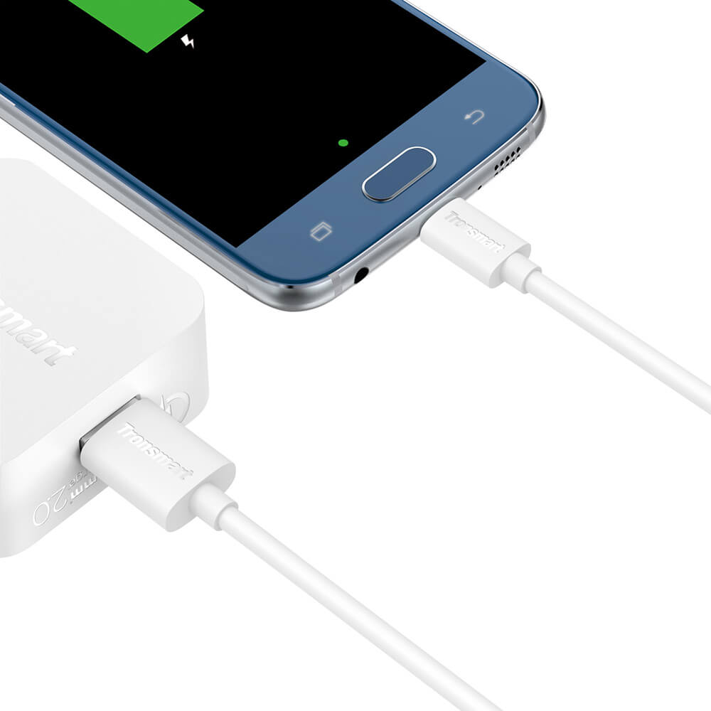 Tronsmart [6 Pack] 1ft*2 & 3ft*2 & 6ft*2 Micro USB Cable High Speed USB Male to Micro USB Sync/Charging Cables White