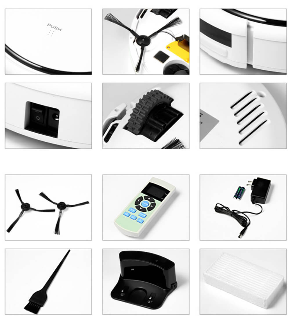 Ilife V3 Intelligent Robotic Vacuum Cleaner Sweeper - White