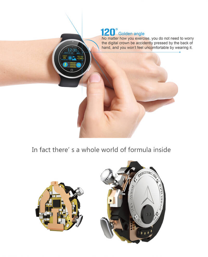 [Spain Stock]Aiwatch C5 Sports Smartwatch Phone MTK2502 Heart Rate Monitor IP67 Fitness Tracker 1.22