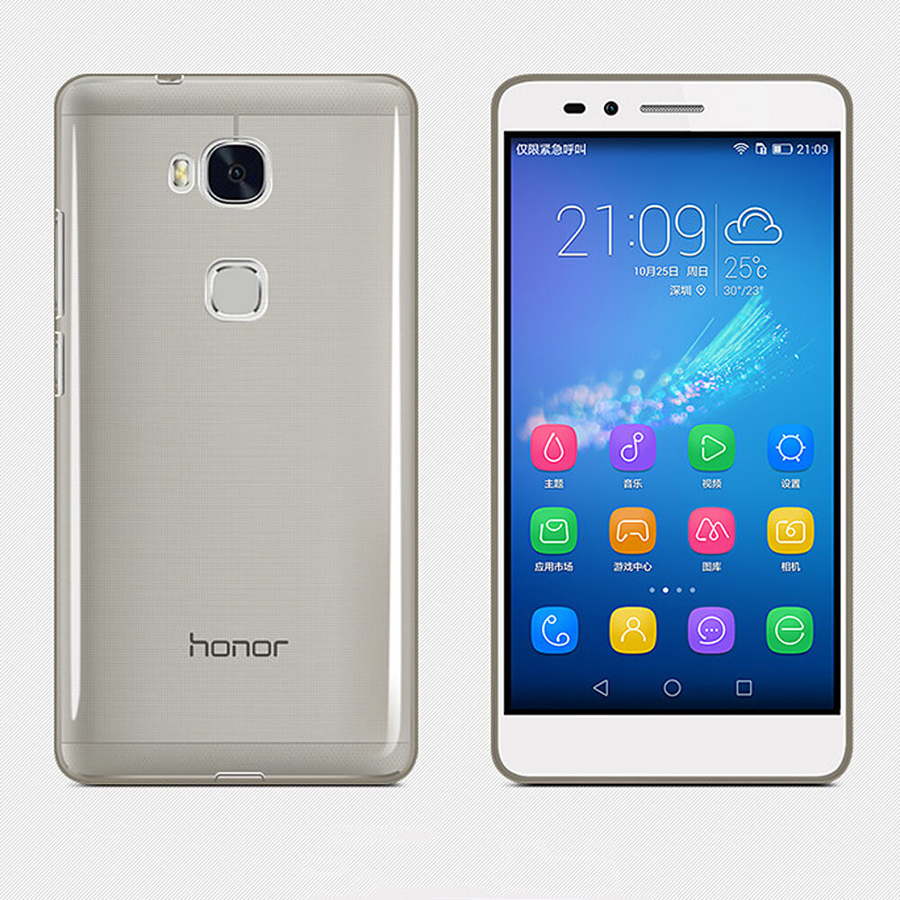 TPU Case For HUAWEI Honor 5X Back Cover Ultra-thin Drop-resistance Soft Phone Shell - Black