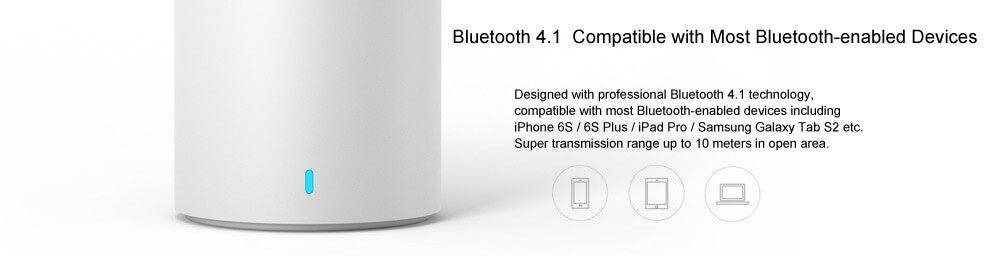 Original XIAOMI Cylindrical Metallic Wireless Bluetooth Speaker II BT4.1 Handsfree MIC Mini Speaker - Black