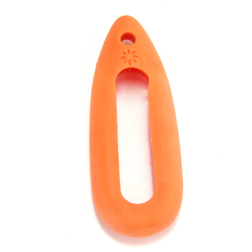 New Water Drop-shaped Silicone Necklace Pendant Case for Xiaomi Miband / 1S Smart Bracelets - Orange