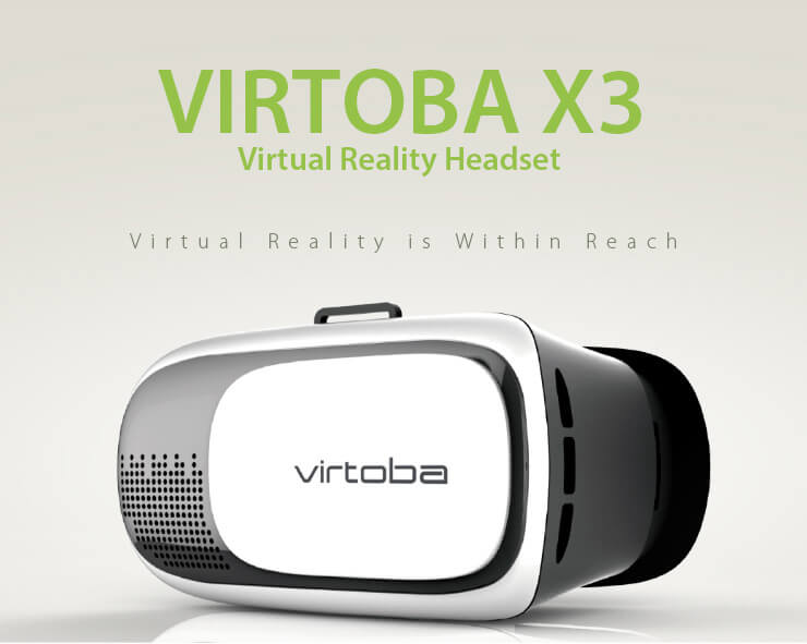 Virtoba X3 Immersive 3D VR Virtual Reality Headset FOV95  Adjustable IPD Focus for 3.5-6inch Smartphones