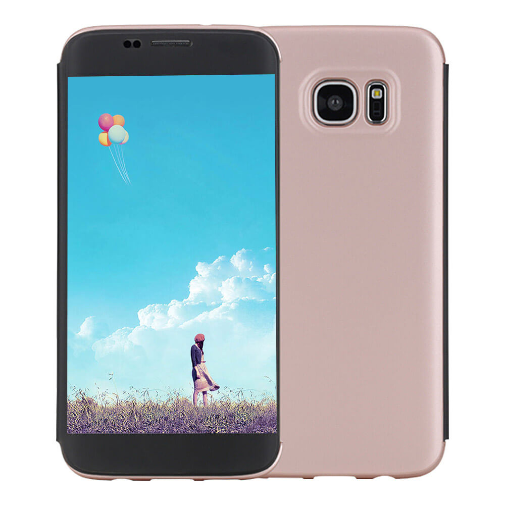 ROCK Case For Samsung Galaxy S7 Edge Smart Sleep Protective Cover - Pink